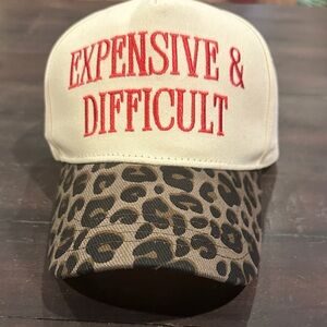NWOT Expensive and Difficult Leopard Print Trucker Cap